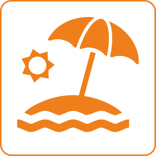 Оборудованный пляж-100 м